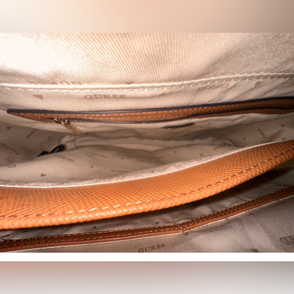 GUESS Noelle Small Tote Guess, Light Cognac - Picture 8 of 16